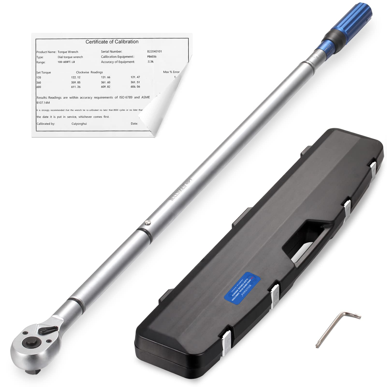 BULLTOOLS 3/4-Inch Drive Click Torque Wrench, 48-tooth High